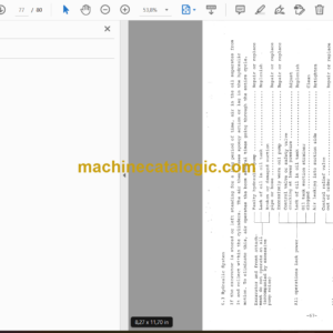 Hitachi UH031 Hydraulic Excavator Operator’s Manual (EM725-1-1, EM725-1-2, EM725-1-3, EM725-1-4)