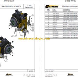 GETMAN A64 Lube-Fuel Truck Parts Manual