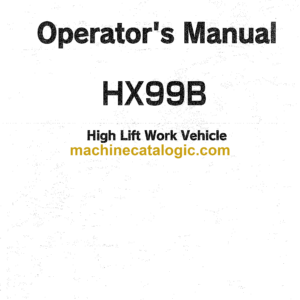 Hitachi HX99B Excavator Operator's Manual (EM1AX-1-1A, EM1AX-2-1)