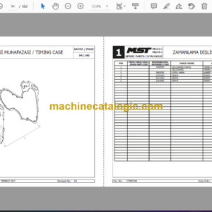 MST 642, 644 PLUS TIER 3A Backhoe Loader Spare Parts Catalogue (EN-TR)