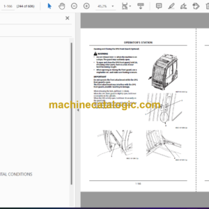 Hitachi ZX135US-7, ZX225US-7, ZX225USLC-7 Hydraulic Excavator Operator’s Manual (ENMDA4-1-3, ENMDA4-1-4)