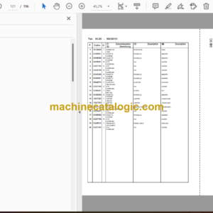 Messersi M16BV Mini Excavator Spare Parts Catalog