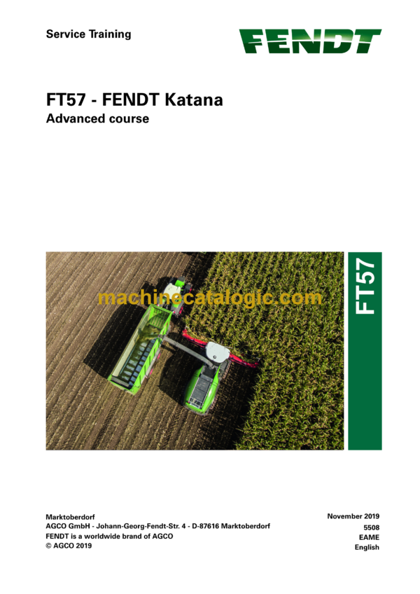 Fendt Katana FT57 Advanced Course Service Training