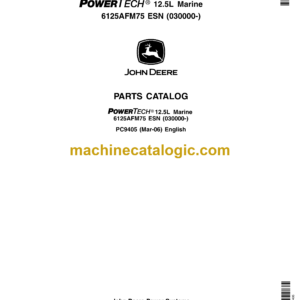 John Deere PowerTech 12.5L Marine Parts Catalog (PC9405)