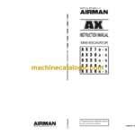 Hitachi AX27u-5,AX30u-5,AX35u-5,AX40u-5,AX50u-5 Mini Excavator Instruction Manual (EM1NEA-1-2)