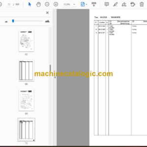 Messersi M60U Mini Excavator Spare Parts Catalog