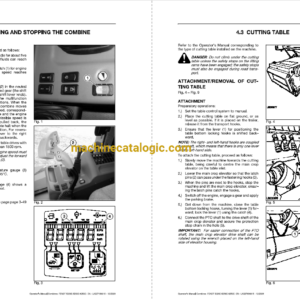 Fendt 5220 E, 5250 E, 6250 E Combines Harvesting Operator’s Manual (551510101, 551710207, 565510161)