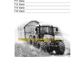 Fendt 711, 712, 714, 716 Vario Favorit Tractor Operator's Manual