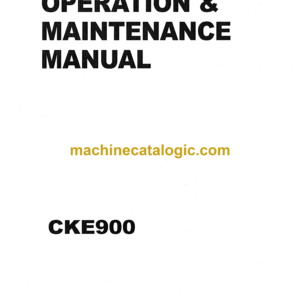 Kobelco CKE900 Crawler Crane Operation & Maintenance Manual (S2GH13012ZE06)