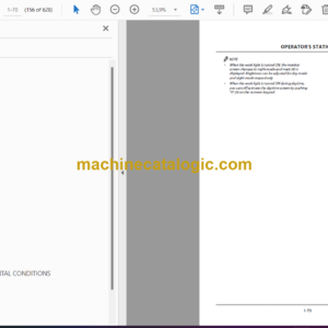 Hitachi ZX135US-7H, ZX245USLC-7H, ZX345USLC-7H Hydraulic Excavator Operator’s Manual (ENMDHE-NA1-1, ENMDHE-NA1-2)