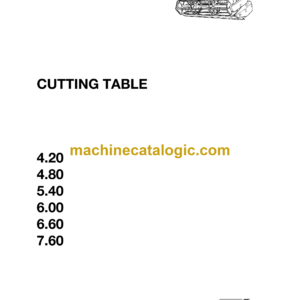 Fendt 4.20, 4.80, 5.40, 6.00, 6.60, 7.60 Cutting Table Operator's Manual