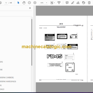 John Deere FD45 Feeling Head Parts Catalog (PC9304)