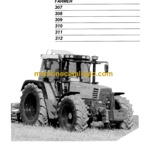 Fendt 307, 308, 309, 310, 311, 312 Farmer Operator's Manual