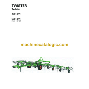 Fendt 4504 DN, 5204 DN Twister Tedder Operator's Manual (FEL1535900401)