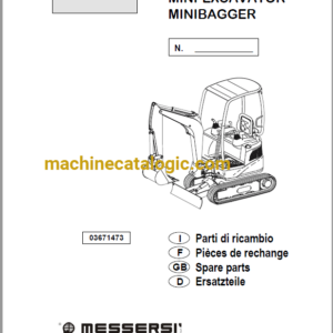 Messersi M13K Mini Excavatotor Spare Parts Catalog