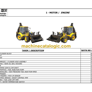 MST M642, M644 TIER3 Backhoe Loader Spare Parts Catalogue (EN-TR)