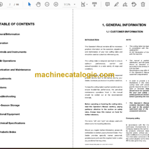 Fendt 4.20, 4.80, 5.40, 6.00, 6.60, 7.60 Cutting Table Operator’s Manual (LA327185016)