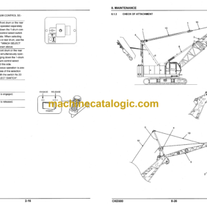 Kobelco CKE600 Crawler Crane Operation & Maintenance Manual (S2GB30003ZE06)