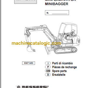 Messersi M28K Mini Excavator Spare Parts Catalog