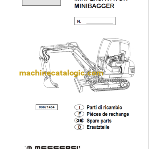 Messersi M35K Mini Excavator Spare Parts Catalog