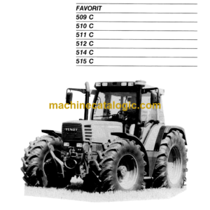 Fendt 509C, 510C, 511C, 512C, 514C, 515C Favorit Tractor Operator's Manual