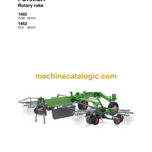 Fendt 1402, 1452 Former Rotary Rake Operator's Manual