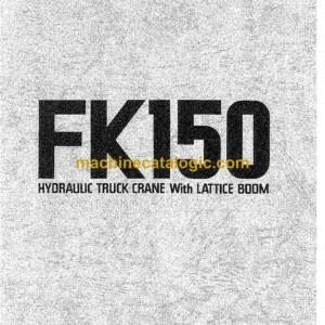 Hitachi FK150 Hydraulic Truck Crane Operator's Manual (EM350-1-1)