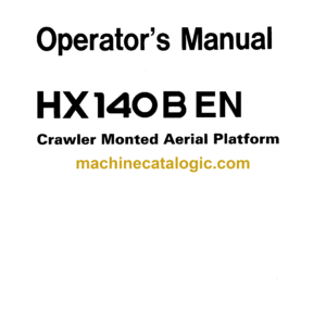 Hitachi HX140B Excavator Operator's Manual (EM1L6-EN1-1, EM1L6-EN1-2)