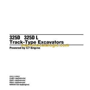 Caterpillar 325D, 325D L Track-Type Excavators C7 Engine Parts Manual (XEBP8360-02)