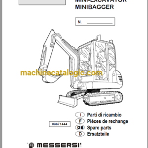 Messersi M16BV Mini Excavator Spare Parts Catalog