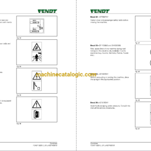 Fendt 5225 E Combines Harvesting Operator’s Manual (551620077)