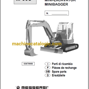 Messersi M55U Mini Excavator Spare Parts Catalog