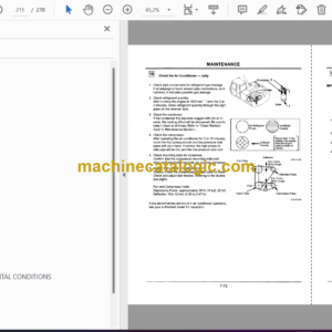 Hitachi ZX270LC Excavator Operator’s Manual (EM1HD-NA1-1)