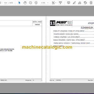 MST 642, 644 Plus Tier 3A Husco Backhoe Loader Spare Parts Catalogue (EN-TR) (172957206)