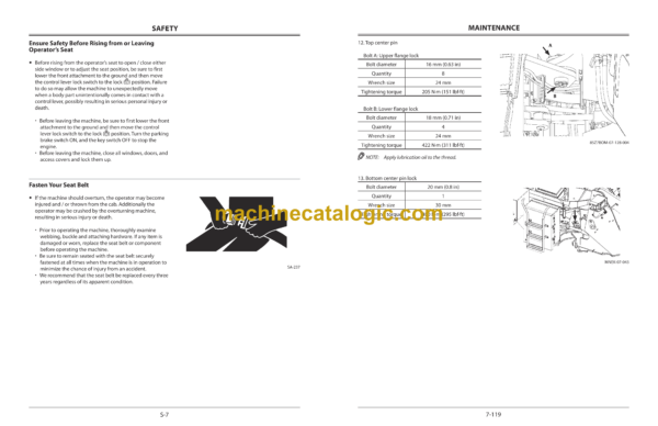 Hitachi ZW250-6 Wheel Loader Operator's Manual (ENMNEM-NA1-1 to ENMNEM-NA1-8, ENMNEM-CA1-5 to ENMNEM-CA1-7) - Image 4