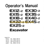 Hitachi EX12-2,EX15-2,EX18-2,EX22-2,EX25-2,EX30-2,EX35-2,EX40-2,EX45-2 Excavator Operator's Manual (EM1BE-1-1, EM1BE-1-2, EM1BE-1-4)