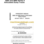 John Deere 350D, 400D Series II Articulated Dump Trucks Operator's Manual (OMT263511)
