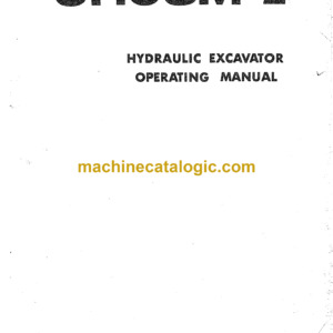 Hitachi UH03M-2 Hydraulic Excavator Operator's and Service Manual (EM150-3-1)