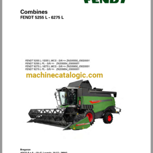 Fendt 5255L, 6275L Combines Harvesting Operator's Manual (327307017)