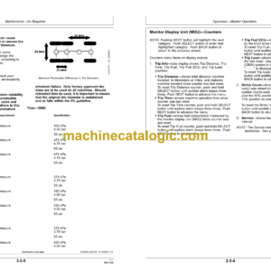 John Deere 350D, 400D Series II Articulated Dump Trucks Operator’s Manual (OMT263511)