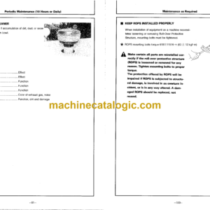 Hitachi LX100, LX150 Wheel Loader Operator’s Manual (EM41E-1-2)