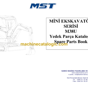 MST M38U Mini Excavator Spare Parts Catalogue (EN-TR)