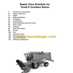 Fendt E Combine Series Repair Time Schedule