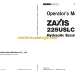 Hitachi ZX225USLC-3 Hydraulic Excavator Operator's Manual (EM1U4-NA1-2)