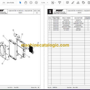 MST 30 Tonne Excavator Spare Parts Catalogue (EN-TR)