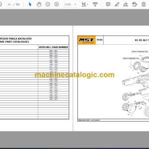 MST M38U Mini Excavator Spare Parts Catalogue (EN-TR)