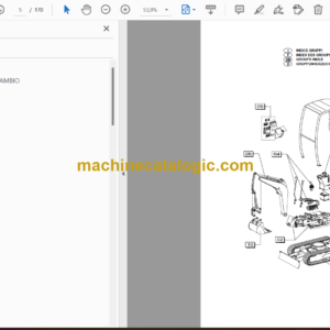 Messersi M16U Mini Excavator Spare Parts Catalog