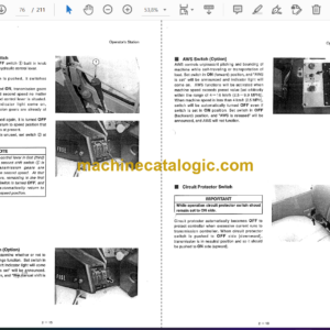 Hitachi FL325-1 Wheel Loader OPERATION & MAINTENANCE MANUAL (325992-00100)