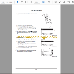 Hitachi ZW250-5B Wheel Loader Operator’s Manual (ENMNEC-EN1-1)