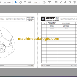 MST MP 7.42, MP 8.42, MP 9.42 Telehandler Spare Parts Catalogue (EN-TR)